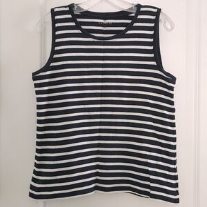 TALBOTS Sleeveless Striped Knit TOP